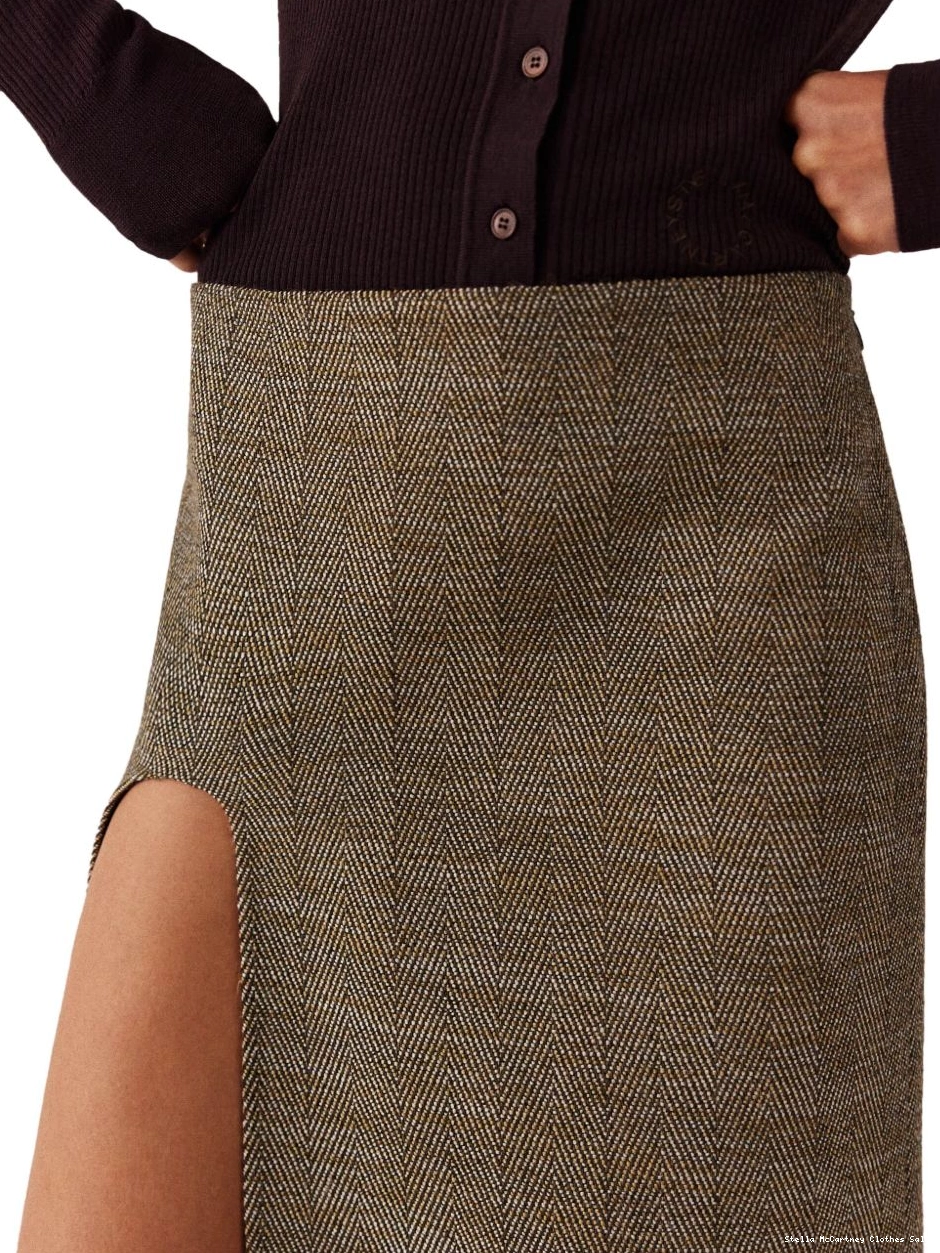 Affordable side-slit tweed McCartney Stella Women skirt midi 0824